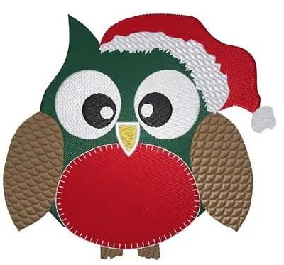 Santa Owl Embroidery Design Discount