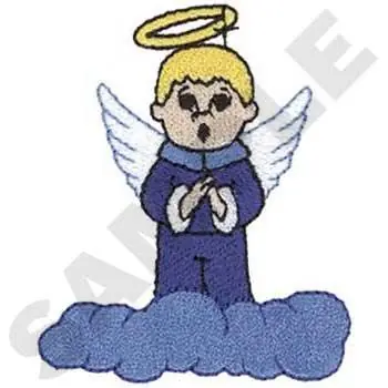Modern Boy Angel Embroidery Design