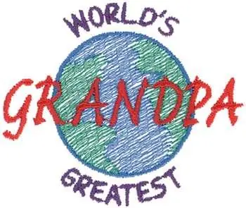 Price Drop Worlds Greatest Grandpa Embroidery Design