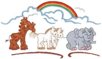 Limited Offer Noahs Animals Embroidery Design