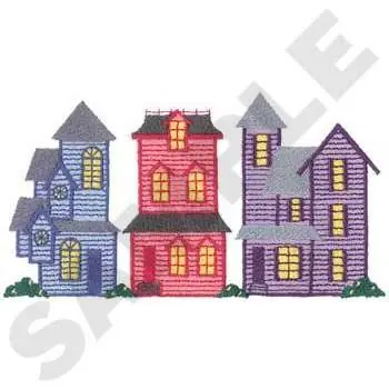 Trending Houses Embroidery Design