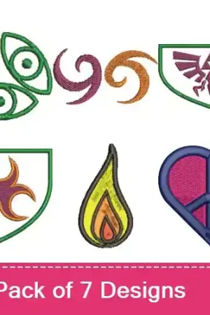 In Demand Symbols & Shapes Embroidery design pack by Favpro Designs, Embroidery Packs on EmbroideryDesigns.com