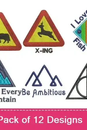 Terrific Triangles Embroidery design pack by Favpro Designs, Embroidery Packs on EmbroideryDesigns.com Premium