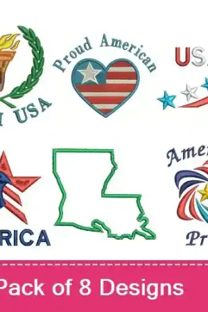 Team USA Embroidery design pack by Favpro Designs, Embroidery Packs on EmbroideryDesigns.com Hot Picks