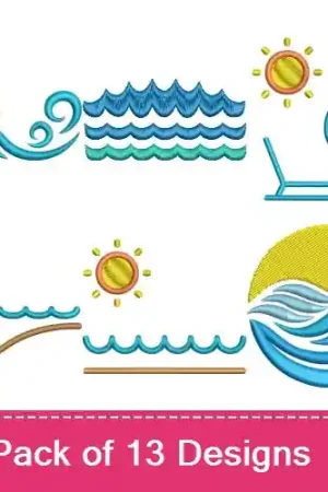 Lifes A Beach Embroidery design pack by Favpro Designs, Embroidery Packs on EmbroideryDesigns.com Best Choice