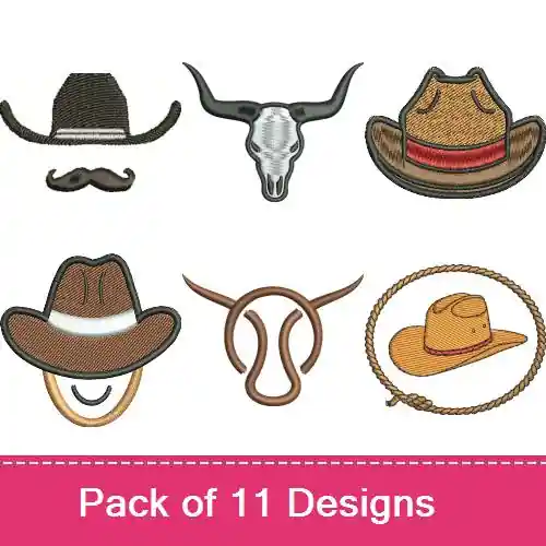 Western Cowboys Embroidery design pack by Favpro Designs, Embroidery Packs on EmbroideryDesigns.com Wholesale