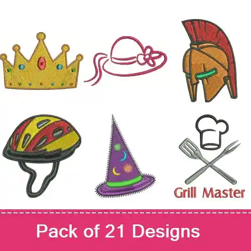 Hats & Toppers Embroidery design pack by Favpro Designs, Embroidery Packs on EmbroideryDesigns.com Editor’s Pick
