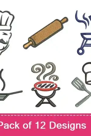 Live, Love, Cook! Embroidery design pack by Favpro Designs, Embroidery Packs on EmbroideryDesigns.com Special Offer