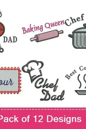 Hot Deal Lets Get Cooking! Embroidery design pack by Favpro Designs, Embroidery Packs on EmbroideryDesigns.com