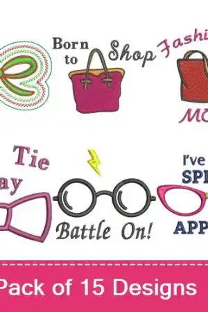 Express Delivery Nice Accessories Embroidery design pack by Favpro Designs, Embroidery Packs on EmbroideryDesigns.com