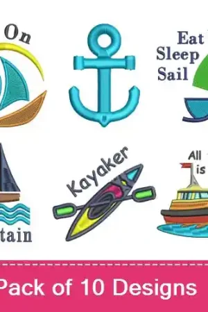 Vitamin SEA Embroidery design pack by Favpro Designs, Embroidery Packs on EmbroideryDesigns.com Authentic