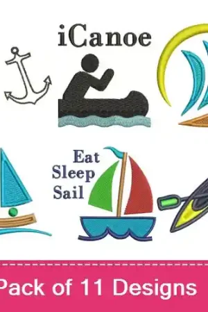 Markdown Dont Rock The Ship! Embroidery design pack by Favpro Designs, Embroidery Packs on EmbroideryDesigns.com