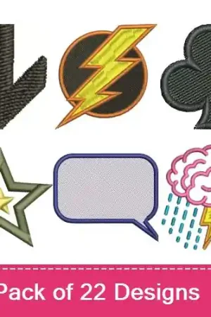 Fresh Stock Symbols Embroidery design pack by Favpro Designs, Embroidery Packs on EmbroideryDesigns.com