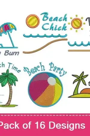 Exclusive Offer Island Life Embroidery design pack by Favpro Designs, Embroidery Packs on EmbroideryDesigns.com