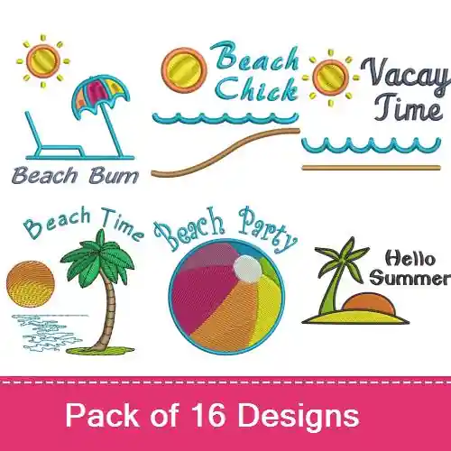 Exclusive Offer Island Life Embroidery design pack by Favpro Designs, Embroidery Packs on EmbroideryDesigns.com