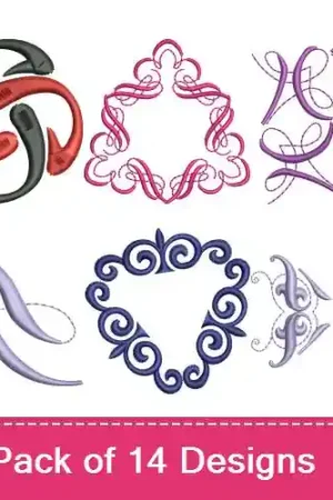 Swirls & Borders Embroidery design pack by Favpro Designs, Embroidery Packs on EmbroideryDesigns.com Weekend Sale