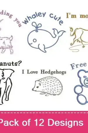 Trending Animal Outlines Embroidery design pack by Favpro Designs, Embroidery Packs on EmbroideryDesigns.com