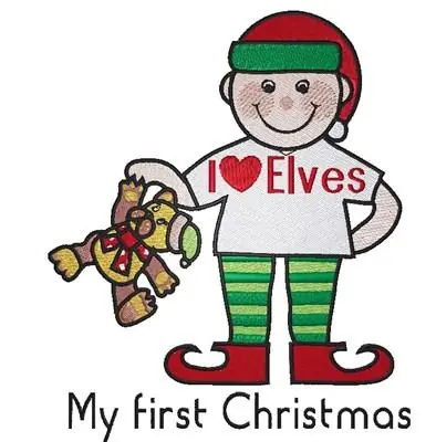 Affordable My First Christmas Embroidery Design