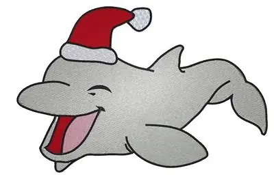 Santa Dolphin Embroidery Design Factory Price
