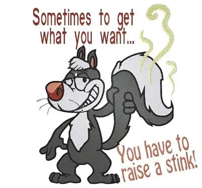 Raise A Stink Embroidery Design Hot Deal