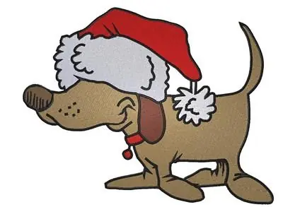 Low Price Santa Dog Embroidery Design