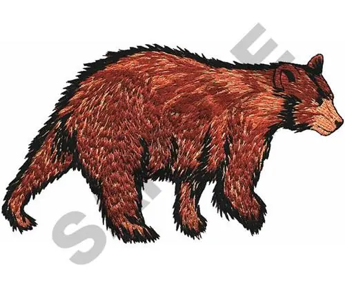 BROWN BEAR Embroidery Design Next Day Delivery