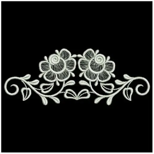 White Work Roses Embroidery Design Grab Now