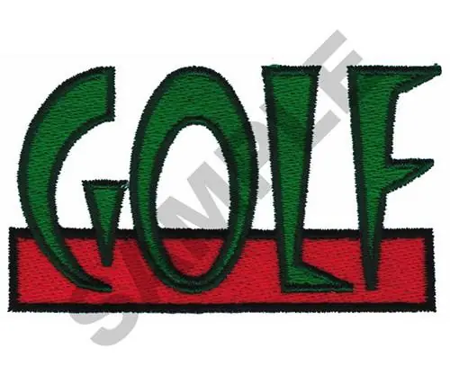 GOLF Embroidery Design Direct From Manufacturer