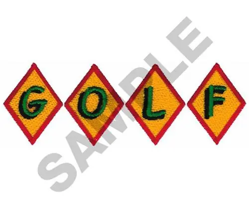 Don’t Miss Out GOLF IN DIAMONDS Embroidery Design