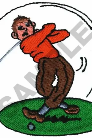 ANIMATED GOLFER Embroidery Design Wholesale
