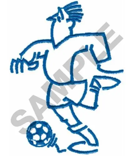 Factory Price COMIC SOCCER PLAYER Embroidery Design