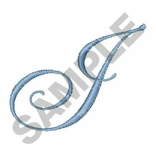 Wedding Script Font J Embroidery Design Warranty Included