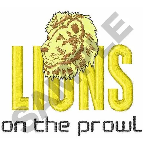 LIONS ON THE PROWL Embroidery Design In Demand