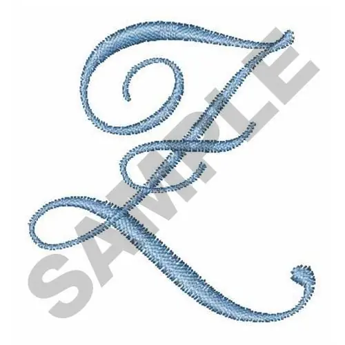 Fast Shipping Wedding Script Font Z Embroidery Design