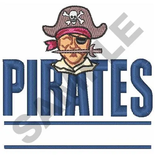 PIRATES Embroidery Design Brand New