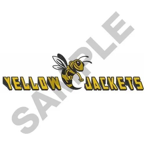 YELLOW JACKETS Embroidery Design Handmade