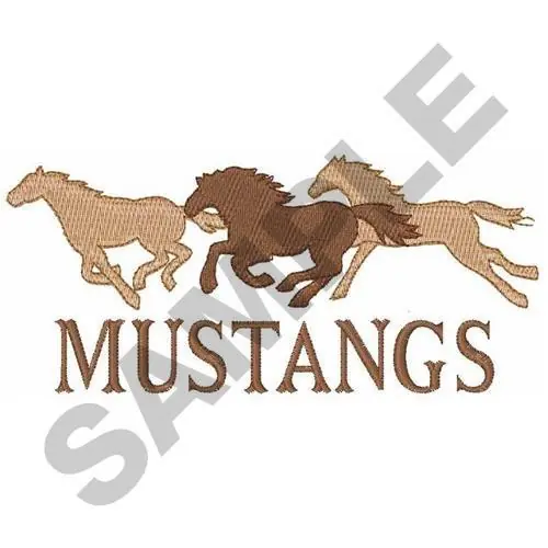 Genuine MUSTANGS Embroidery Design