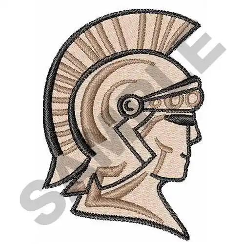 TROJAN SPARTAN HEAD Embroidery Design Affordable
