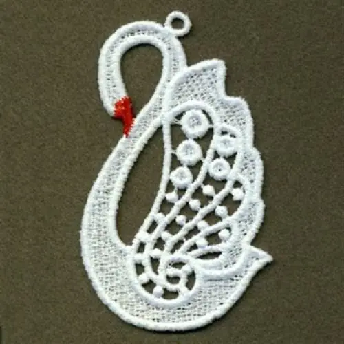 FSL Swan Embroidery Design Certified