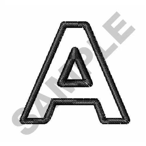 Reduced Price OPEN BLOCK FONT A Embroidery Design