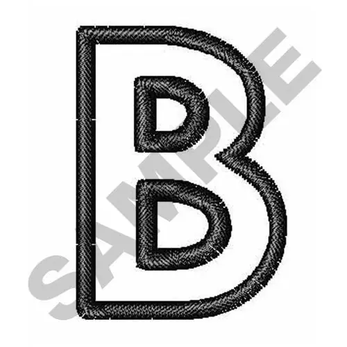 In Demand OPEN BLOCK FONT B Embroidery Design