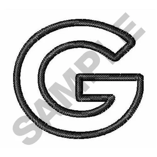 OPEN BLOCK FONT G Embroidery Design Deal