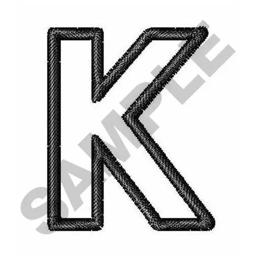 OPEN BLOCK FONT K Embroidery Design Low Price