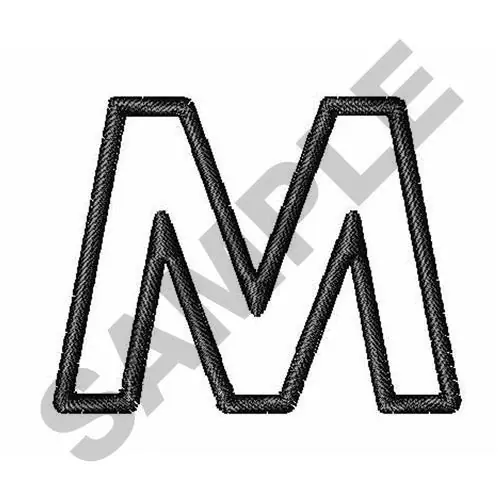OPEN BLOCK FONT M Embroidery Design Must Have