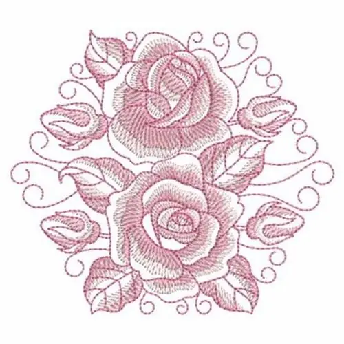 Shaded Roses & Swirls Embroidery Design Editor’s Pick