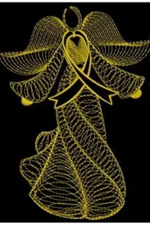 Awareness Ribbon Angel Embroidery Design Today Only