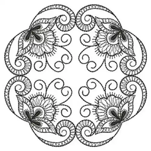 Jacobean Swirl Circle Embroidery Design Top Pick