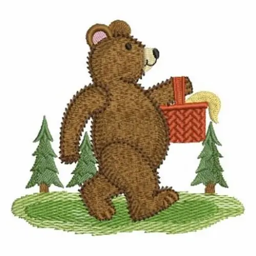 Editor’s Pick Picnic Bear Embroidery Design