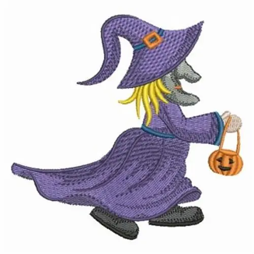 Shop Now Trick or Treat Witch Embroidery Design
