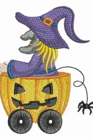 Buy Online Halloween Witch Embroidery Design
